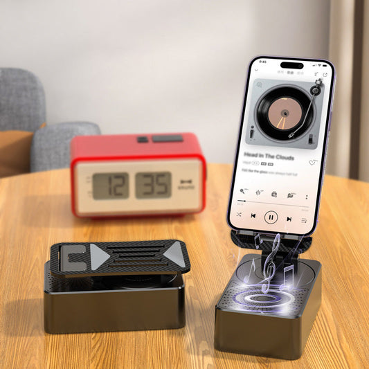 3 en 1 - Altavoz Bluetooth Inalámbrico, Estación de Carga, Soporte para Teléfono
