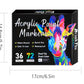 Rotuladores de Pintura Acrílica de Doble Punta - 24/48/72 Colores