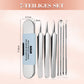 ⚡ ¡50 % DE DESCUENTO! ✨ EXTRACTOR DE PUNTAS NEGRAS DE ACERO INOXIDABLE: juego de 7 piezas para limpieza profunda, herramientas de precisión para el cuidado facial, esterilizables y respetuosas con la piel 🌟🧴