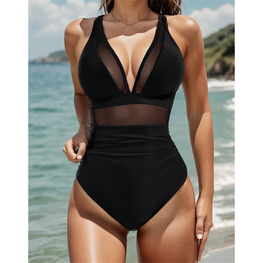 🏖️ ¡Oferta de Pre-Verano 50% DE DESCUENTO! 🏝️ Traje de baño con control de abdomen de malla