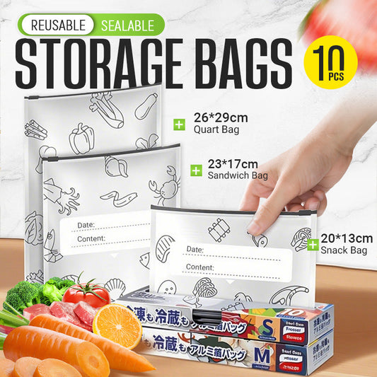 🎁🔥 ¡Compra 2, lleva 1 GRATIS! 🥢🌍 Bolsas de almacenamiento reutilizables con cierre de papel de aluminio ✨
