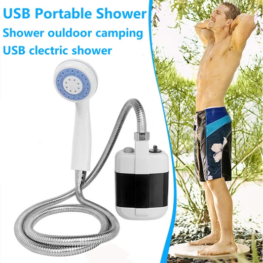 Ducha eléctrica portátil para exteriores - Ducha de mano para viajes, senderismo y jardinería