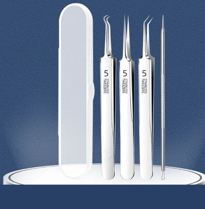⚡ ¡50 % DE DESCUENTO! ✨ EXTRACTOR DE PUNTAS NEGRAS DE ACERO INOXIDABLE: juego de 7 piezas para limpieza profunda, herramientas de precisión para el cuidado facial, esterilizables y respetuosas con la piel 🌟🧴