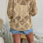 ⏰ Último día de oferta 50% de descuento 🔥 Hot Sale - Top de mujer estilo bohemio con detalles de encaje en beige y cuello en V