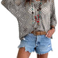 ⏰ Último día de oferta 50% de descuento 🔥 Hot Sale - Top de mujer estilo bohemio con detalles de encaje en beige y cuello en V
