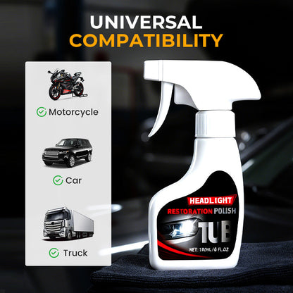 Restaurador profesional de faros de coche de 180 ml con esponja 🧽🚗