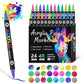 Rotuladores de Pintura Acrílica de Doble Punta - 24/48/72 Colores