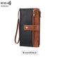 Cartera de cuero con bloqueo RFID para mujer