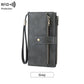 Cartera de cuero con bloqueo RFID para mujer