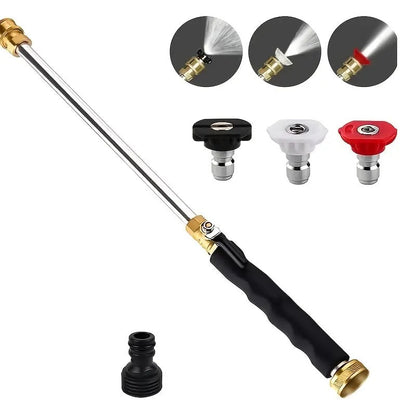 ⏰ ¡Oferta Limitada 50% OFF! 💥Pistola de agua de alta presión con 3 boquillas intercambiables - Aleación de aluminio resistente