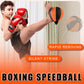 Pelota reflex de boxeo de pie con soporte – Altura ajustable para adolescentes y adultos – Rebote 360° para alivio del estrés y fitness – Ideal para uso en el hogar en dormitorios, salas de estar y jardines