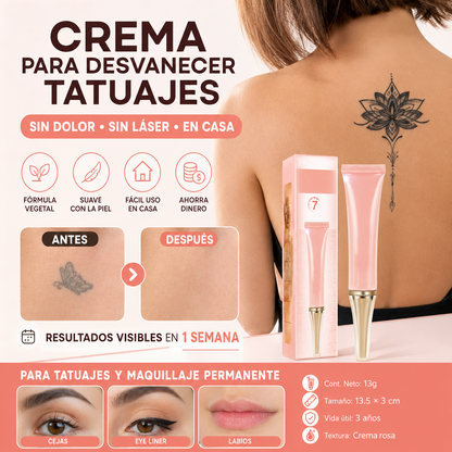 📢Compra 1 llévate 1 GRATIS💕Crema para Desvanecer Tatuajes - Tratamiento Efectivo y Suave para la Piel