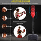 Pelota reflex de boxeo de pie con soporte – Altura ajustable para adolescentes y adultos – Rebote 360° para alivio del estrés y fitness – Ideal para uso en el hogar en dormitorios, salas de estar y jardines