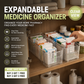 🔥 Organizador de medicamentos transparente y telescópico — extensible, perfecto para un botiquín ordenado 💊🗄️