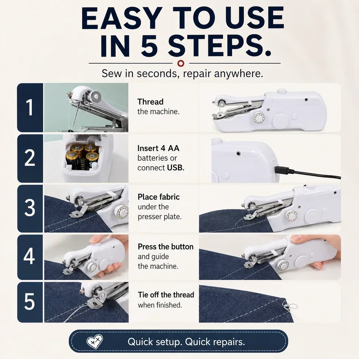 ⏳Time-Limited Special⏰🧵Mini Electric Sewing Machine – Lightweight, Portable & Easy to Use! ✨