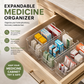 🔥 Organizador de medicamentos transparente y telescópico — extensible, perfecto para un botiquín ordenado 💊🗄️