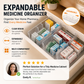 🔥 Organizador de medicamentos transparente y telescópico — extensible, perfecto para un botiquín ordenado 💊🗄️