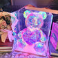 💕Flores Marchitas? Oso Luminoso 16 Colores, ¡Magia Eterna! ⏳ Caja PVC+💘 2 Corazones!Parejas Recomiendan! Oso Luminoso, ¡Encanto Total!