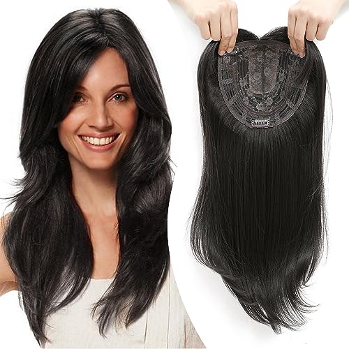Topper de Cabello en Capas con Flequillo para Mujer con Pérdida de Volumen