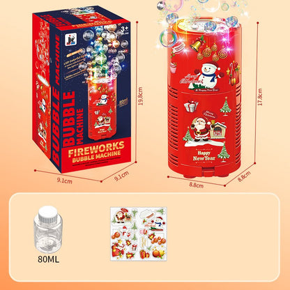 🥳Feliz Año Nuevo🔥 Máquina de burbujas iluminada