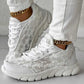 【2.5-7】ZAPATILLAS TRANSPIRABLES CON PUNTA REDONDA Y CORDONES