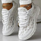 【2.5-7】ZAPATILLAS TRANSPIRABLES CON PUNTA REDONDA Y CORDONES