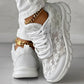 【2.5-7】ZAPATILLAS TRANSPIRABLES CON PUNTA REDONDA Y CORDONES
