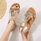 Nuevas Sandalias de Verano para Mujer con Punta Abierta y Detalles de Strass