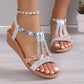 Nuevas Sandalias de Verano para Mujer con Punta Abierta y Detalles de Strass
