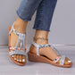 Nuevas Sandalias de Verano para Mujer con Punta Abierta y Detalles de Strass