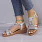 Nuevas Sandalias de Verano para Mujer con Punta Abierta y Detalles de Strass