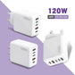 Cargador Rápido de 120W con 5 Puertos