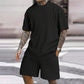 Conjunto de verano para hombre: camiseta de hombros caídos y pantalones cortos con cordón