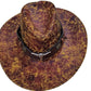Vintage Wide Brim Cowboy Hat with Strap
