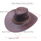 Vintage Wide Brim Cowboy Hat with Strap