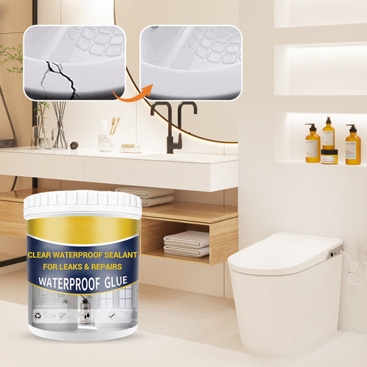 Sellador transparente impermeable para fugas y reparaciones.