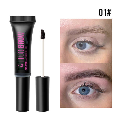 Tinte para cejas despegable, resistente al agua y de larga duración