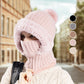 Pasamontañas de punto de invierno para mujer
