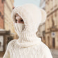 Pasamontañas de punto de invierno para mujer