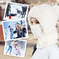 Pasamontañas de punto de invierno para mujer