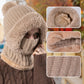 Pasamontañas de punto de invierno para mujer