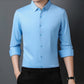 🌲Oferta navideña 50 % de descuento🌲Camisa de hombre con forro de felpa de color liso