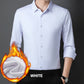 🌲Oferta navideña 50 % de descuento🌲Camisa de hombre con forro de felpa de color liso