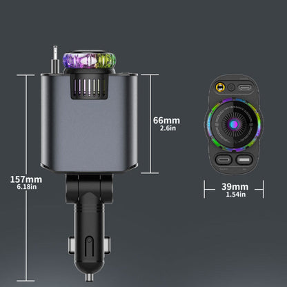 Cargador para Auto 5 en 1, Color Blanco Estelar