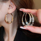 💖VENTA DE ÚLTIMO DÍA 50% DE DESCUENTO💖Pendientes en forma de círculo con circonita.