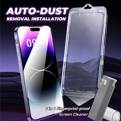 Protector de pantalla HD para iPhone Series - Instalación con eliminación automática de polvo