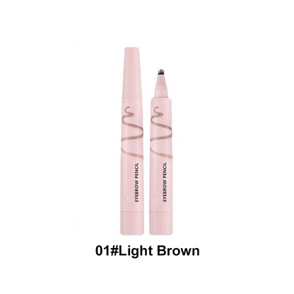 🖤 Lápiz de Cejas Impermeable de 4 Puntas | Trazos Finos Efecto Pelo Natural 💗 | Larga Duración 24H a Prueba de Manchas 🌧️ | 5 Tonos del Marrón al Negro 🎨 | Formato 12 g 👜