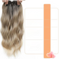 Topper de Cabello Ondulado con Flequillo y Clip para Cabello Fino