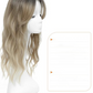 Topper de Cabello Ondulado con Flequillo y Clip para Cabello Fino