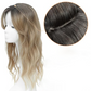 Topper de Cabello Ondulado con Flequillo y Clip para Cabello Fino